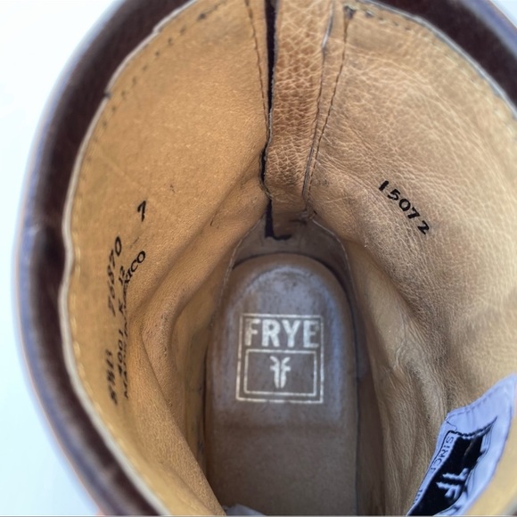 Frye vintage Veronica short brown leather harness boots size 8.5 - Picture 9 of 9